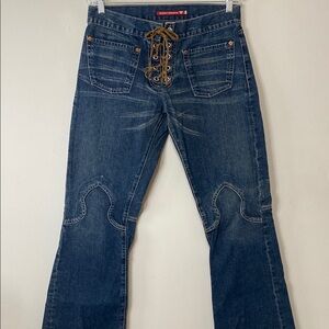Vintage Guess Flare Lace up Jeans